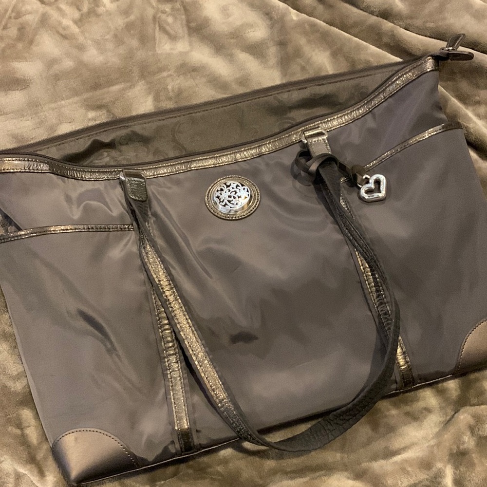 Brighton Tote Gently Used Silver Tote Purse